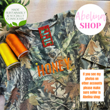 “HONEY” Embroidered Camouflage or Mint Options