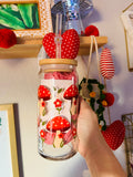 CUTE MUSHROOMS 20oz GLASS (LID/STRAW SOLD SEPARATELY)