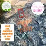 “I PROTECT THE FAMILY” Embroidered Camouflage or Mint Options