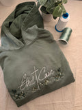 “E † C” Embroidered Sage Green Hoodie - Men’s Sizing order your size for oversized fit