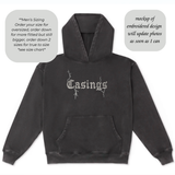 Cracking “Casings”  Embroidered Hoodie Sweater or T-shirt (Men’s sizing order your size for oversized fit)