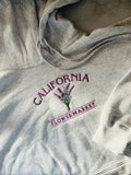 GREY “CALIFORNIA” Lavender Embroidered HOODIE