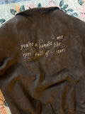 EMBROIDERED CUSTOM MADE COWBOY FAUX LEATHER BOMBER STYLE JACKET ** Will ship out by Jan 31st :)**