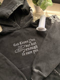 “God loves you but not enough to save you”  Rosary version Embroidered Hoodie Sweater or T-shirt - Men’s sizing order your size for oversized fit