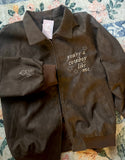 EMBROIDERED CUSTOM MADE COWBOY FAUX LEATHER BOMBER STYLE JACKET ** Will ship out by Jan 31st :)**