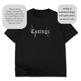 Cracking “Casings”  Embroidered Hoodie Sweater or T-shirt (Men’s sizing order your size for oversized fit)