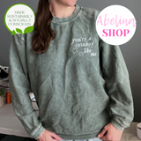 YOU’RE A COWBOY LIKE ME EMBROIDERED CORDUROY CREWNECK WITH BACK EMBROIDERY!  (OVERSIZED **MENS SIZING** (SIZE DOWN RUNS LARGE XL FITS LIKE A 2X)