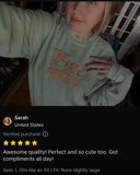 “THE FATE OF OPHELIA” EMBROIDERED CORDUROY CREWNECK (OVERSIZED **MENS SIZING** (SIZE DOWN RUNS LARGE XL FITS LIKE A 2X)