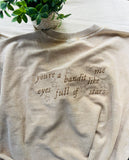 YOU’RE A COWBOY LIKE ME EMBROIDERED CORDUROY CREWNECK WITH BACK EMBROIDERY!  (OVERSIZED **MENS SIZING** (SIZE DOWN RUNS LARGE XL FITS LIKE A 2X)