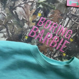 “BORING BARBIE” Embroidered Camouflage or Mint Options