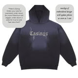 Cracking “Casings”  Embroidered Hoodie Sweater or T-shirt (Men’s sizing order your size for oversized fit)