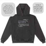 “if it’s meant to be it will be I forgive it all as it comes back to me” Gothic Font Version Embroidered Hoodie Sweater or T-shirt