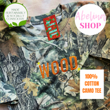 “WOOD” Embroidered Camouflage or Mint Options