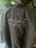 EMBROIDERED CUSTOM MADE COWBOY FAUX LEATHER BOMBER STYLE JACKET ** Will ship out by Jan 31st :)**