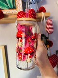CUTE MUSHROOMS 20oz GLASS (LID/STRAW SOLD SEPARATELY)