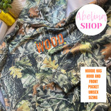 “WOOD” Embroidered Camouflage or Mint Options