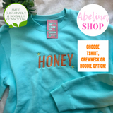 “HONEY” Embroidered Camouflage or Mint Options