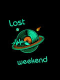Lost Weekend Galaxy Vinly GLOW IN THE DARK Embroidered Hoodie or Sweater - fits loosely men’s sizing