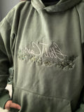 “E † C” Embroidered Sage Green Hoodie - Men’s Sizing order your size for oversized fit