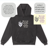 “But in the low light you know I’d do anything for you” melting heart shaped candle Embroidered Hoodie Sweater or T-shirt (Men’s sizing order your size for oversized fit)
