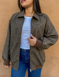 EMBROIDERED CUSTOM MADE COWBOY FAUX LEATHER BOMBER STYLE JACKET ** Will ship out by Jan 31st :)**