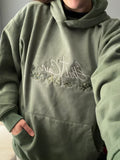“E † C” Embroidered Sage Green Hoodie - Men’s Sizing order your size for oversized fit