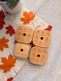 Pumpkins Square Bamboo Lid (Order is for ONE* LID)