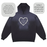 “I loved you when it hurt inside too” Heart-Shaped Barbed Wire Version Embroidered Hoodie Sweater or T-shirt