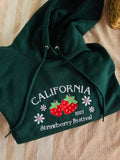 Dark Green Strawberry🍓 Festival Embroidered HOODIE