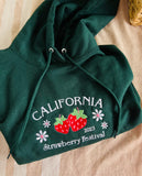 Dark Green Strawberry🍓 Festival Embroidered HOODIE