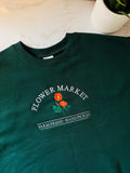 Embroidered “Flower Market” POPPY CREWNECK