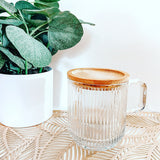 Rainbow Glass Mug (Lid Included)