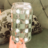 Check Matte SIMPLE WHITE Monstera 16oz Glass