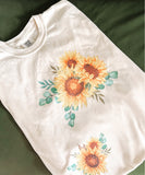 Thrift Find Inspired Sunflowers Tee