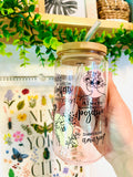 IRIDESCENT FIX YOUR WINGS & TRY AGAIN Glass Cup (lid/straw sold sep)