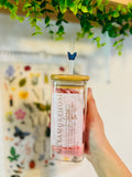 BUTTERFLY Lid & Straw Included  Metamorphosis 17oz Glass Set