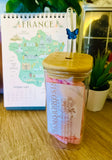 BUTTERFLY Lid & Straw Included  Metamorphosis 17oz Glass Set