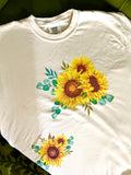 Thrift Find Inspired Sunflowers Tee
