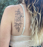 Rose Blossom Temporary Tattoo
