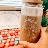 Butterfly Fly Away Rainbow Glass 20oz( lid and straw sold separately)