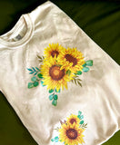 Thrift Find Inspired Sunflowers Tee