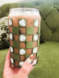 Check Matte SIMPLE WHITE Monstera 16oz Glass