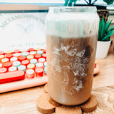 Butterfly Fly Away Rainbow Glass 20oz( lid and straw sold separately)