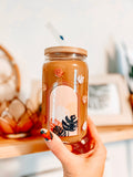 BOHO MONSTERAS Glass 16oz GLASS (Lid/Straw Sold Separately)