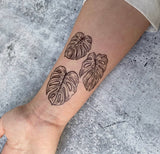 Monstera Leaves Temporary Tattoo