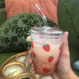 Strawberry Glass Tumbler Set