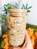 Afirmaciones Diarias 16oz Glass (Lid/Straw sold separately)