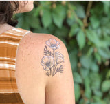 Golden Poppy Temporary Tattoo