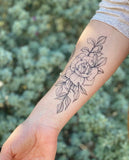Rose Blossom Temporary Tattoo