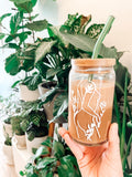 Feminine Floral Glass
